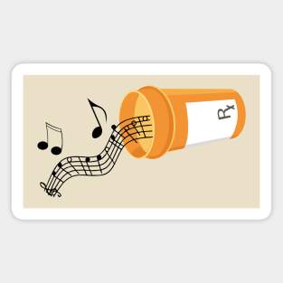 Music is my Medicine Prescription Bottle Magnet